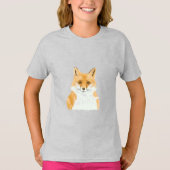 かわいい小さな赤いキツネ – 透明。 Tシャツ (正面)