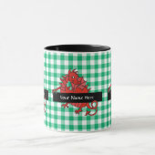 かわいい小さな赤いドラゴンコーヒーマグをパーソナライズ マグカップ (中央)