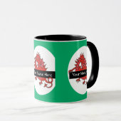 かわいい小さな赤いドラゴンコーヒーマグをパーソナライズ マグカップ (正面右)