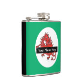 かわいい小さな赤いドラゴンスキットルをパーソナライズ フラスク (右)