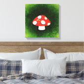 かわいい小さな赤キノコ キャンバスプリント (インサイチュ (寝室))