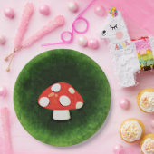 かわいい小さな赤キノコ ペーパープレート (パーティー)