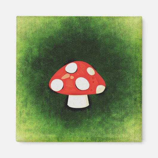 かわいい小さな赤キノコ マグネット (正面)