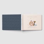 かわいい小さな赤面シーマーメイドガールベビーシャワー ゲストブック (全面)