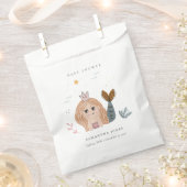 かわいい小さな赤面シーマーメイドガールベビーシャワー フェイバーバッグ (クリップ留めされた状態)