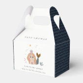 かわいい小さな赤面シーマーメイドガールベビーシャワー フェイバーボックス (裏面サイド)