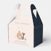 かわいい小さな赤面シーマーメイドガールベビーシャワー フェイバーボックス (裏面サイド)