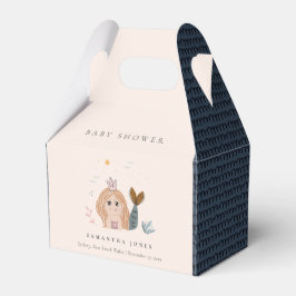 かわいい小さな赤面シーマーメイドガールベビーシャワー フェイバーボックス