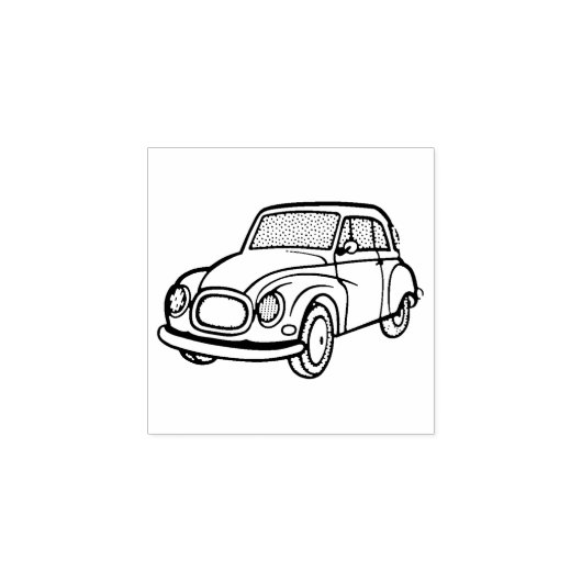 かわいい小さな車のゴム印 ラバースタンプ (インプリント)