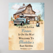 かわいい小さな農家が赤ちゃんシャワーを浴びる ポスター (正面)