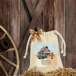 かわいい小さな農家の赤ちゃんシャワー スクエアシール