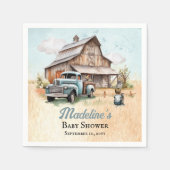 かわいい小さな農家の赤ちゃんシャワー スタンダードカクテルナプキン (正面)