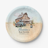 かわいい小さな農家の赤ちゃんシャワー ペーパープレート (正面)