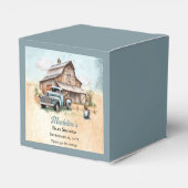 かわいい小さな農家男の赤ちゃんシャワーありがとう フェイバーボックス (裏面サイド)