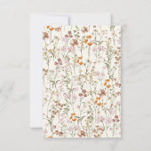 かわいい小さな野生の花テラコッタ赤ちゃんシャワー 招待状 (裏面)