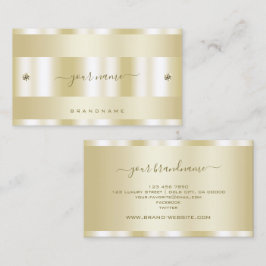 かわいい小さな金ゴールドで華やかなダイヤモンドフェイク効果 名刺