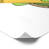 かわいい小さな鉛筆の亀 ポスター (角)