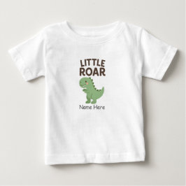 かわいい小さな雄叫び恐竜ベビー&トドラーTシャツ ベビーTシャツ
