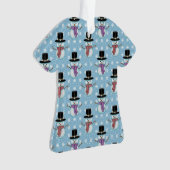 かわいい小さな雪だるまパターン オーナメント (正面)