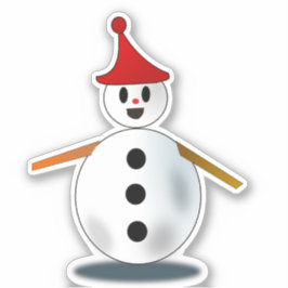 かわいい小さな雪だるま シール