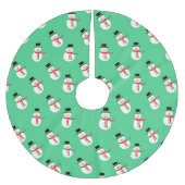 かわいい小さな雪だるま ブラッシュドポリエステルツリースカート (正面)