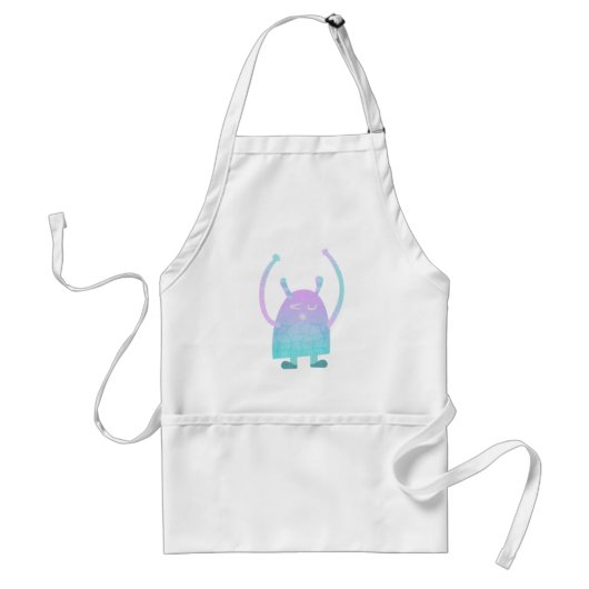 かわいい小さな青いモンスター スタンダードエプロン (正面)