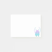 かわいい小さな青いモンスター ポストイット (正面)