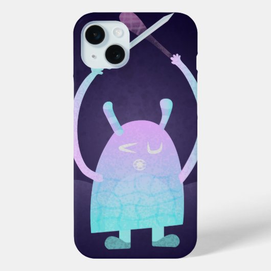 かわいい小さな青いモンスター Case-Mate iPhoneケース (裏面)