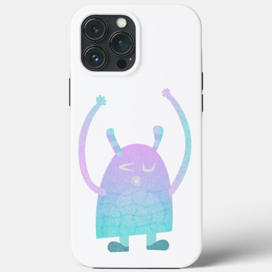 かわいい小さな青いモンスター Case-Mate iPhoneケース (裏面)