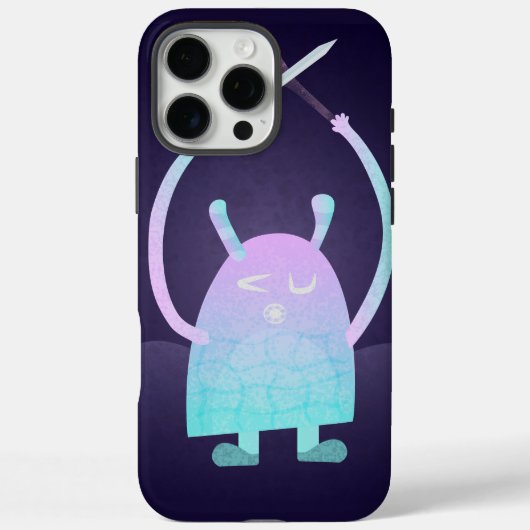 かわいい小さな青いモンスター Case-Mate iPhoneケース (裏面)