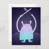 かわいい小さな青い怪物 シーズンポストカード (正面/裏面)