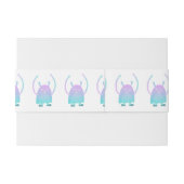 かわいい小さな青い怪物 招待状ベリーバンド (裏面例)