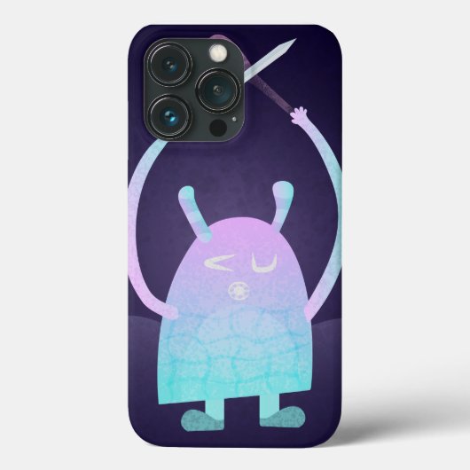 かわいい小さな青い怪物 Case-Mate iPhoneケース (裏面)