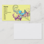 かわいい小さな青い鳥のベクトル 名刺 (正面/裏面)