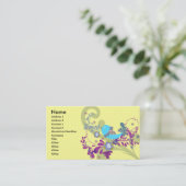 かわいい小さな青い鳥のベクトル 名刺 (スタンド正面)