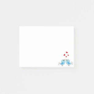かわいい小さな青い鳥のToDo付箋 ポストイット
