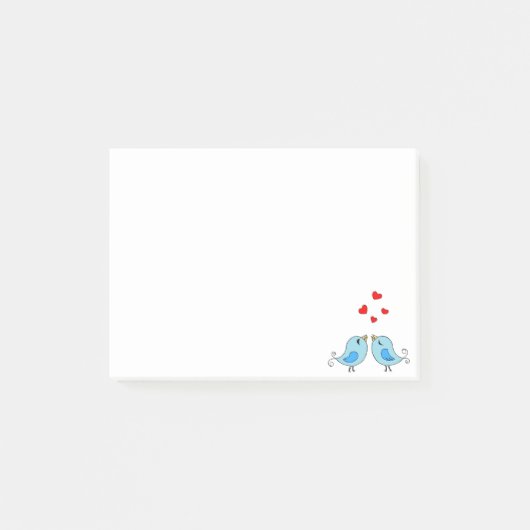 かわいい小さな青い鳥のToDo付箋 ポストイット (正面)