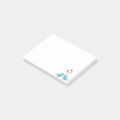 かわいい小さな青い鳥のToDo付箋 ポストイット (アングル)