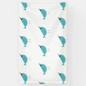 かわいい小さな青い鳥 横断幕 (縦)