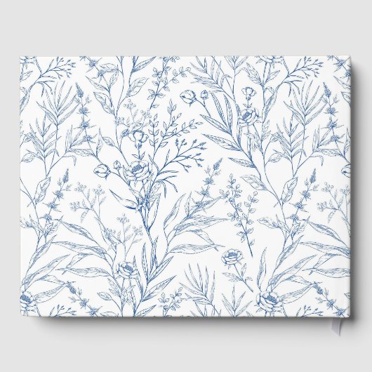 かわいい小さな青の鳥の赤ちゃんシャワーゲストブック ゲストブック (裏面)