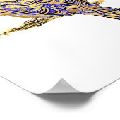 かわいい小さな音符の鳥 ポスター (角)