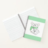 かわいい小さな頭が切れるハムスターグリーン ノートブック (内部)