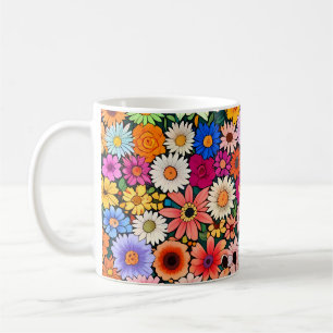 かわいい小さな頭花 コーヒーマグカップ