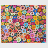 かわいい小さな頭花 ラッピングペーパー (フラット)