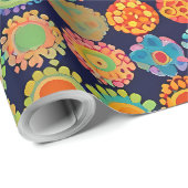 かわいい小さな頭花 ラッピングペーパー (ロールコーナー)
