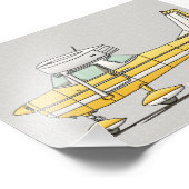 かわいい小さな飛行機 フォトプリント            (角)