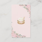 かわいい小さな餃子さくらんぼ花咲おむつラッフル エンクロージャーカード (裏面)