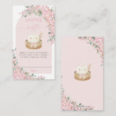 かわいい小さな餃子さくらんぼ花咲おむつラッフル エンクロージャーカード (正面/裏面)