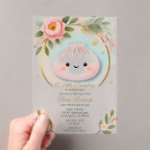 かわいい小さな餃子の赤ちゃんシャワー アクリル招待状 (インサイチュ (ポータブル))