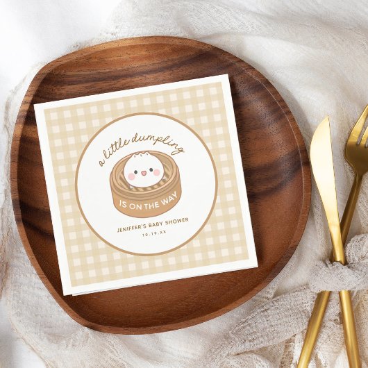 かわいい小さな餃子の赤ちゃんシャワー スタンダードカクテルナプキン